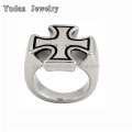 Yudan Custom Stainless Steel Cross Ring Jewelry Wholesale